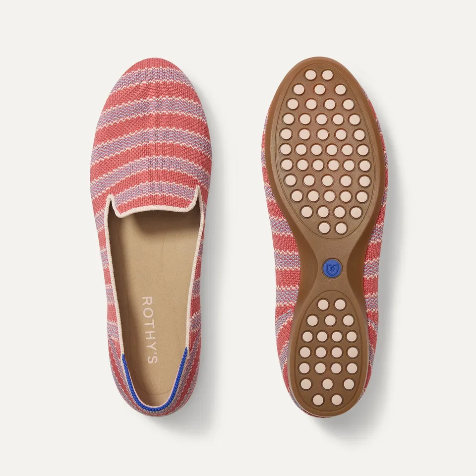 Rothy's The Daily Loafer mocassini donna Sunkiss Stripe corallo