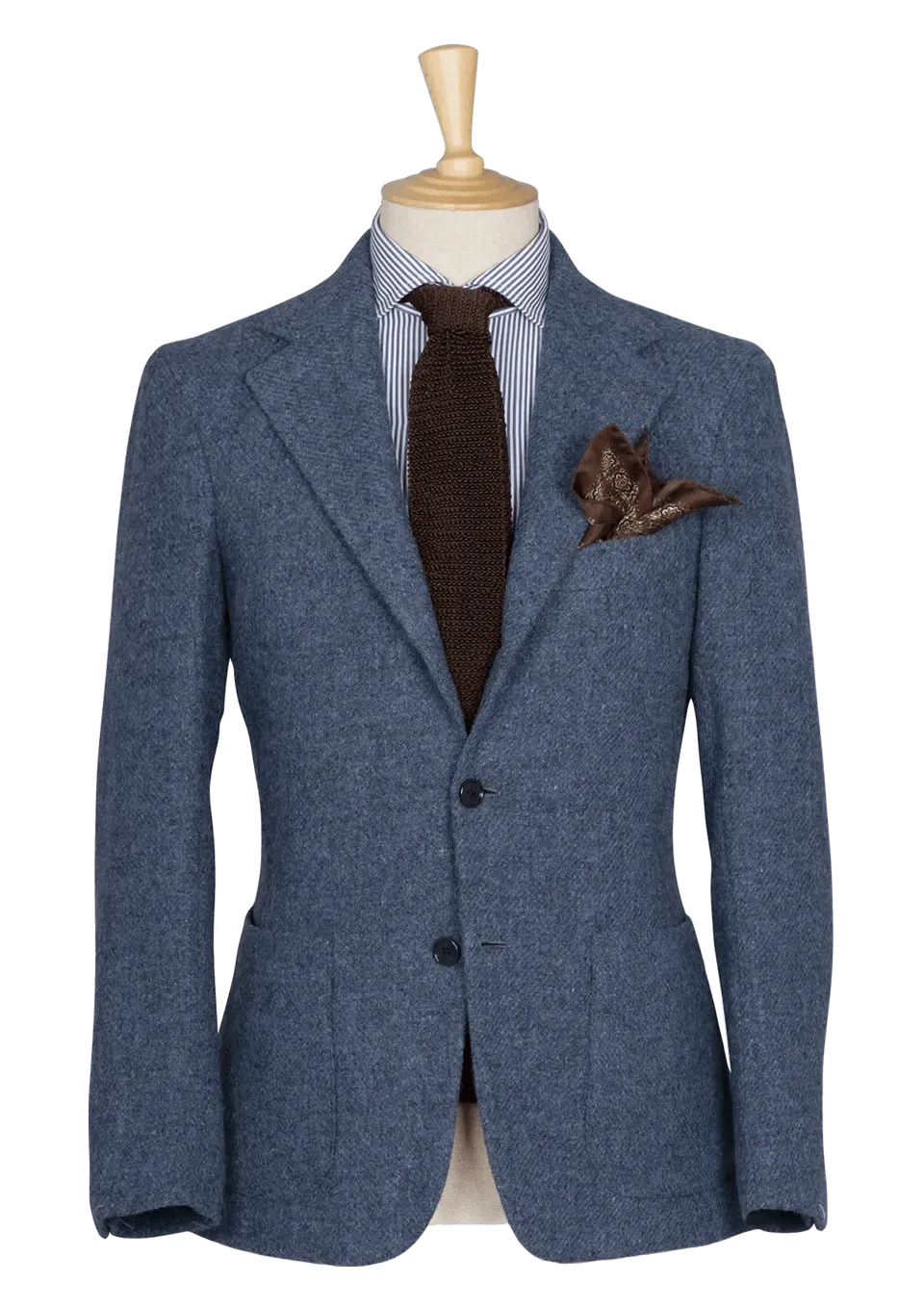 Stefano Bemer Blazers SV2064 giacca azzurra 48 tweed