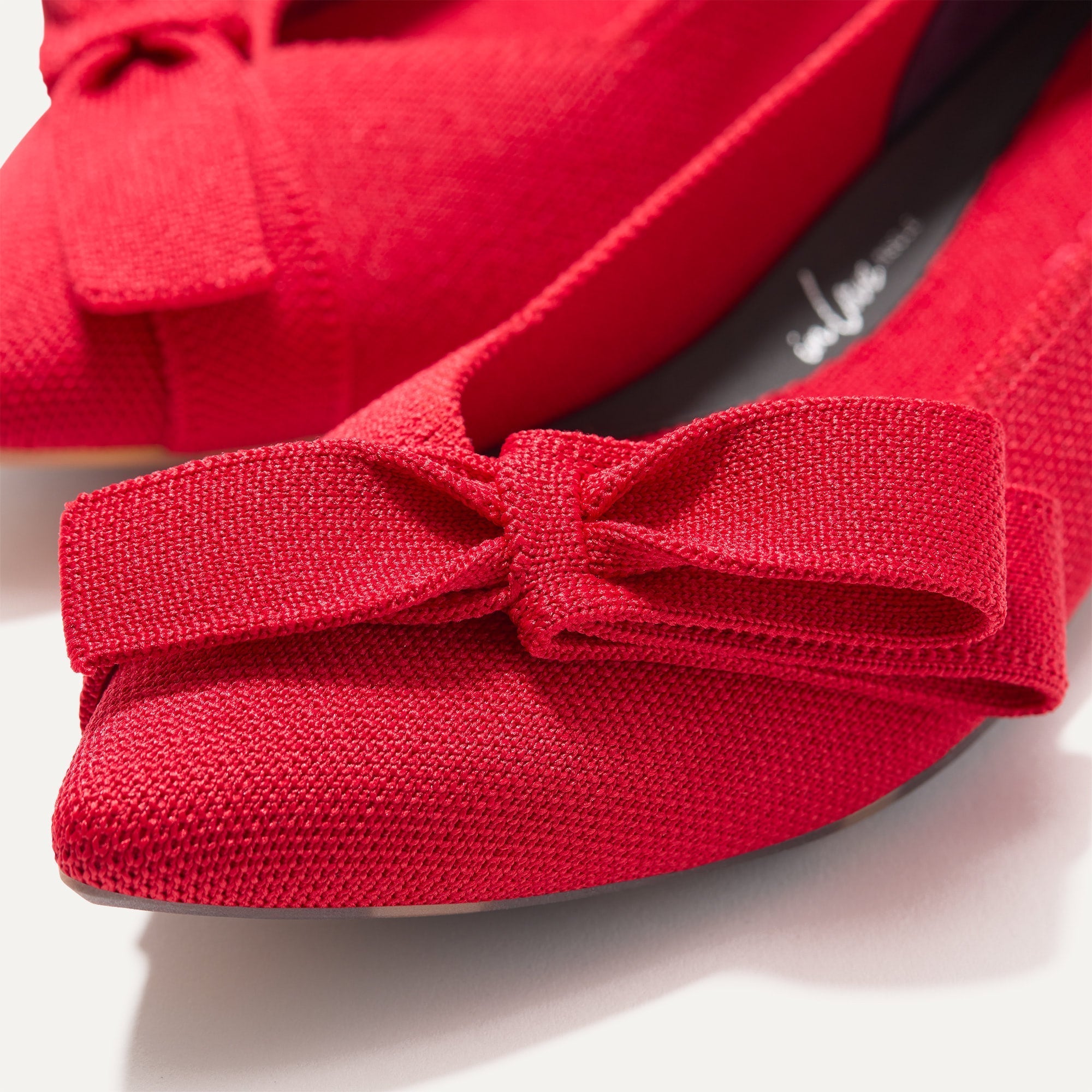 Rothy's Bow Point II ballerine cupid rosse fiocco