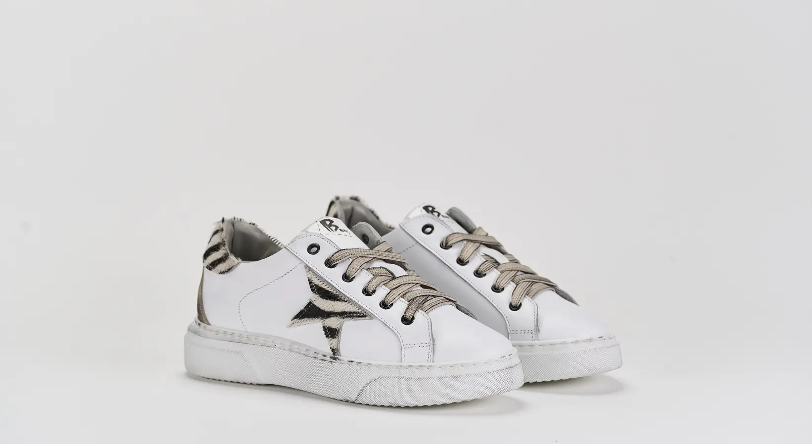 Sandro Barbera & Figli B68 Hollywood Zebra sneakers bianche