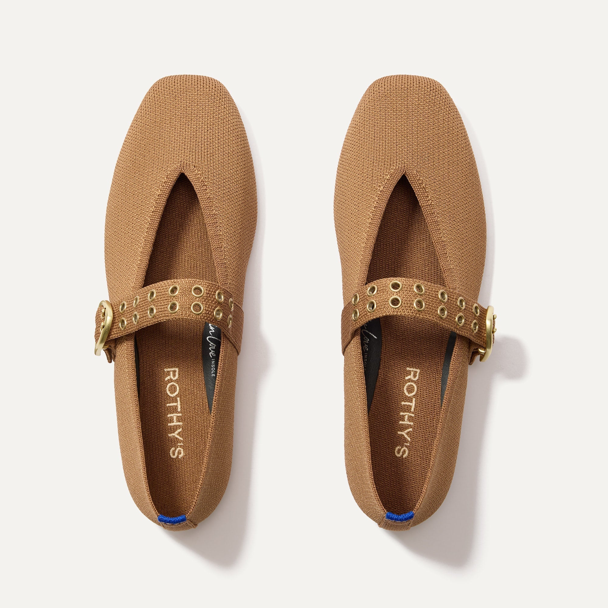 Rothy's Flats The Max Buckle Mary Jane ballerine Java Chip punta quadra