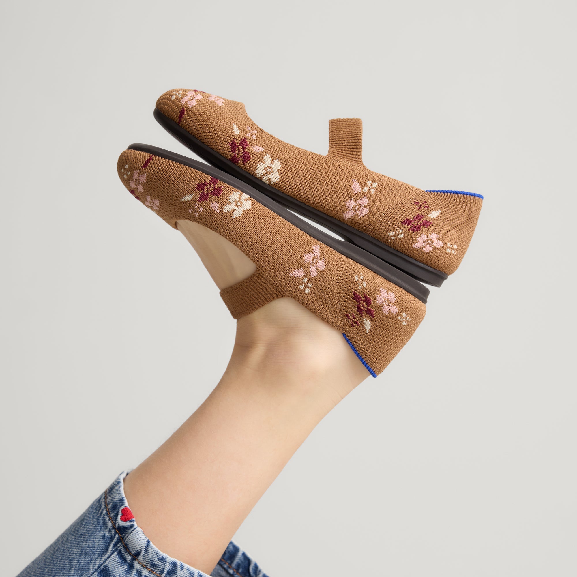 Rothy's The Kids Mary Jane scarpe bambina Tawny Twig fiori