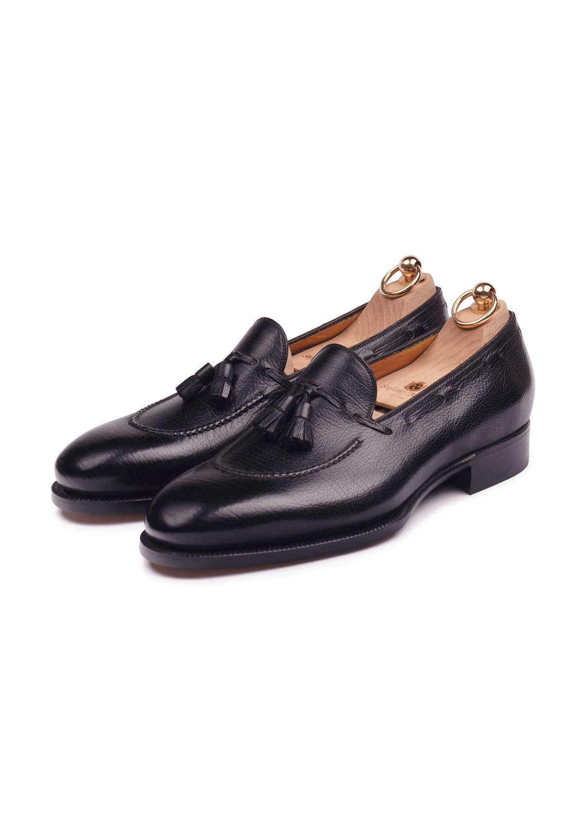 Stefano Bemer Loafers C1327 mocassini neri nappine pelle