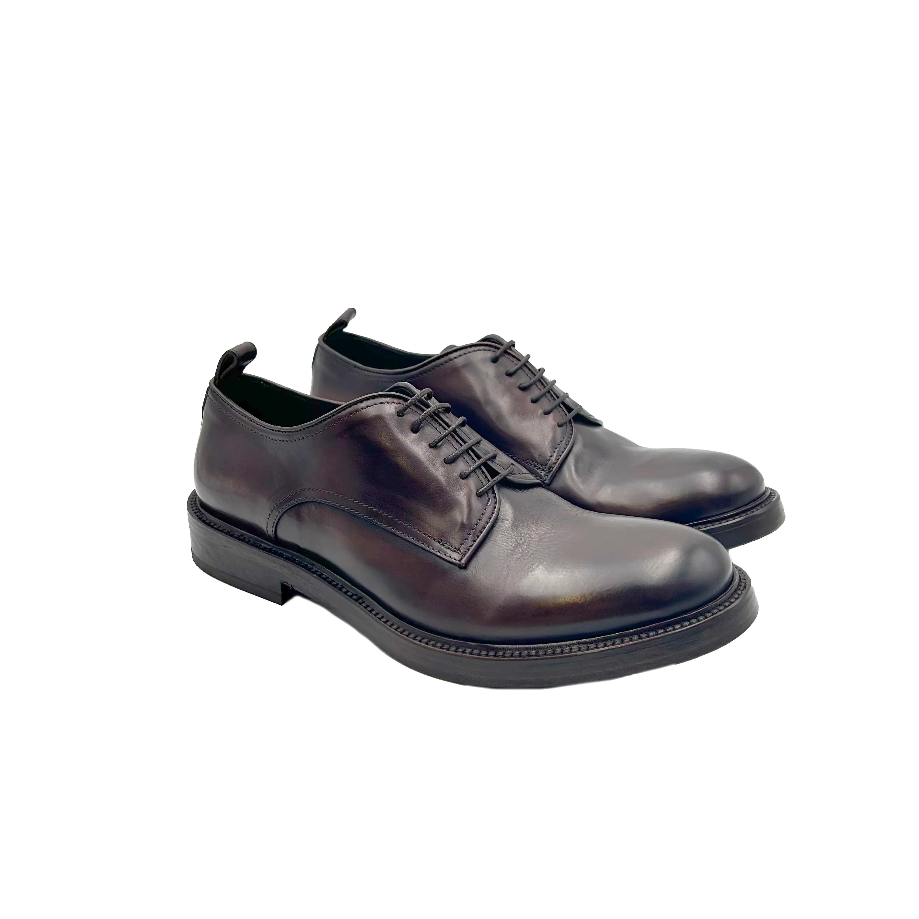 Sandro Barbera Stone Wax 34228 Derby stringate cioccolato