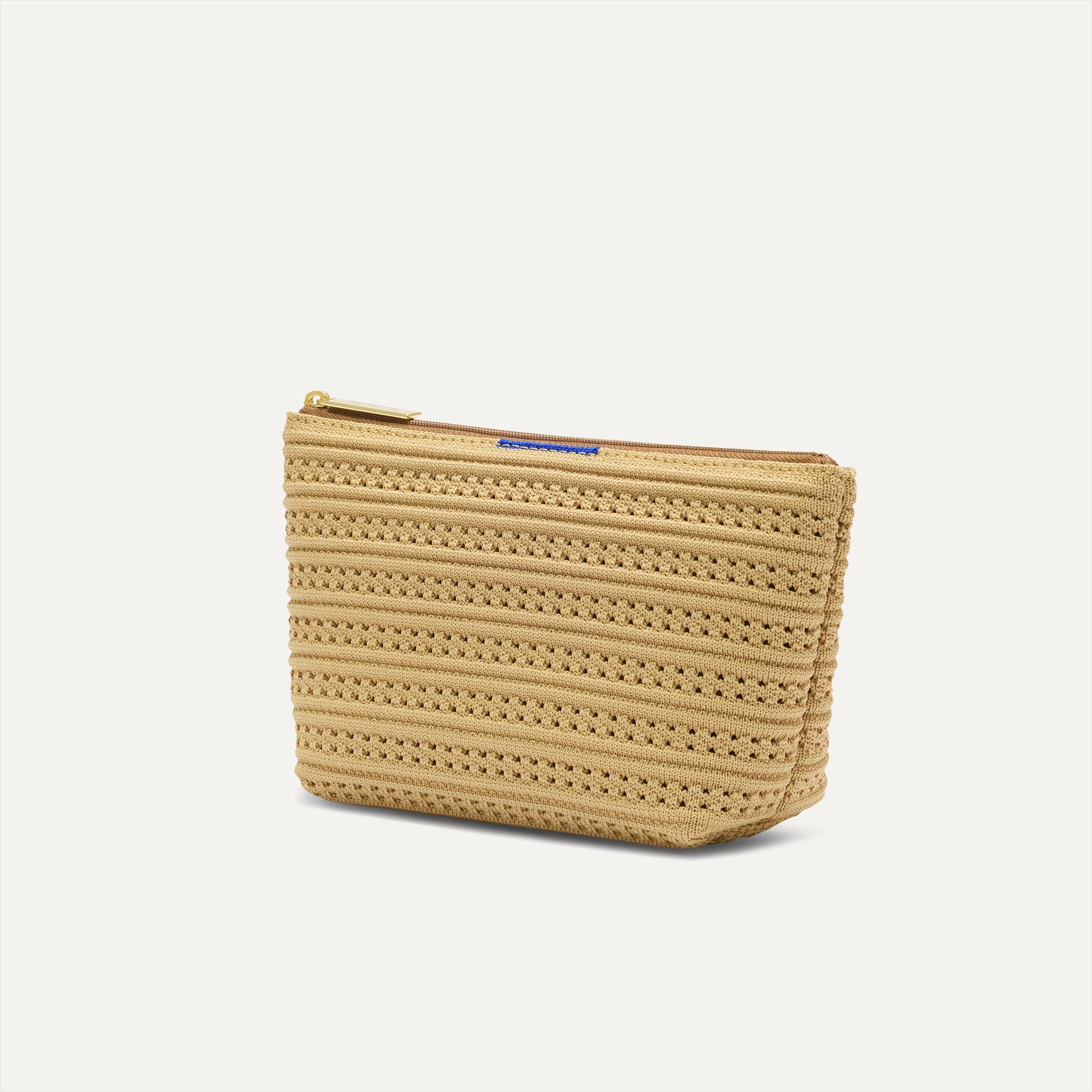 Rothy's The Travel Pouch Set pochette Brown Butter Crochet 2 pezzi