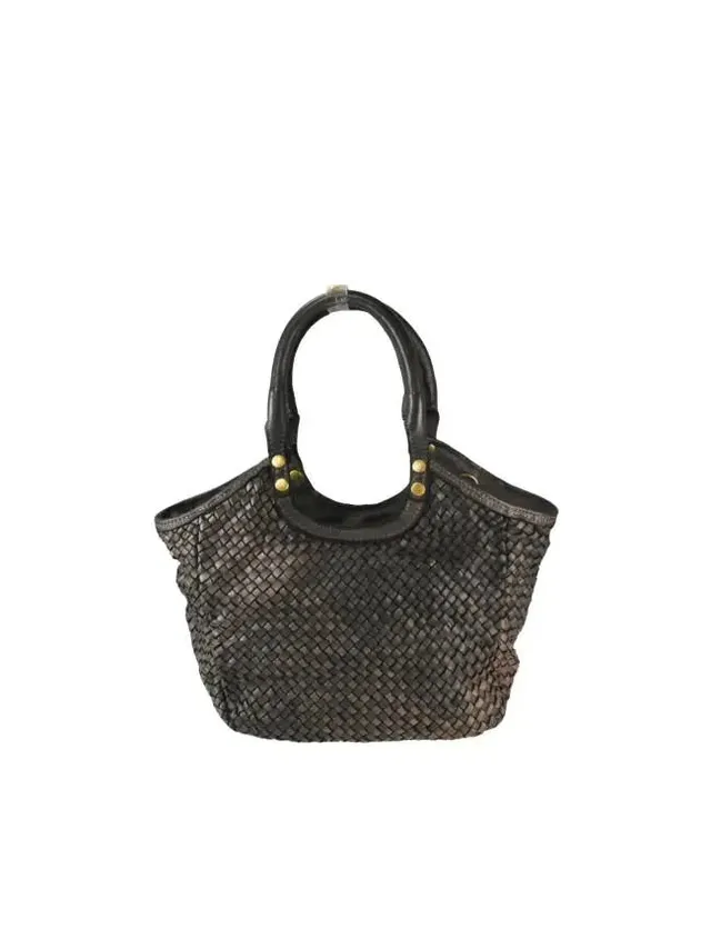 Sandro Barbera BAHD49854 Borsa Mano Pelle Moro Intrecciata