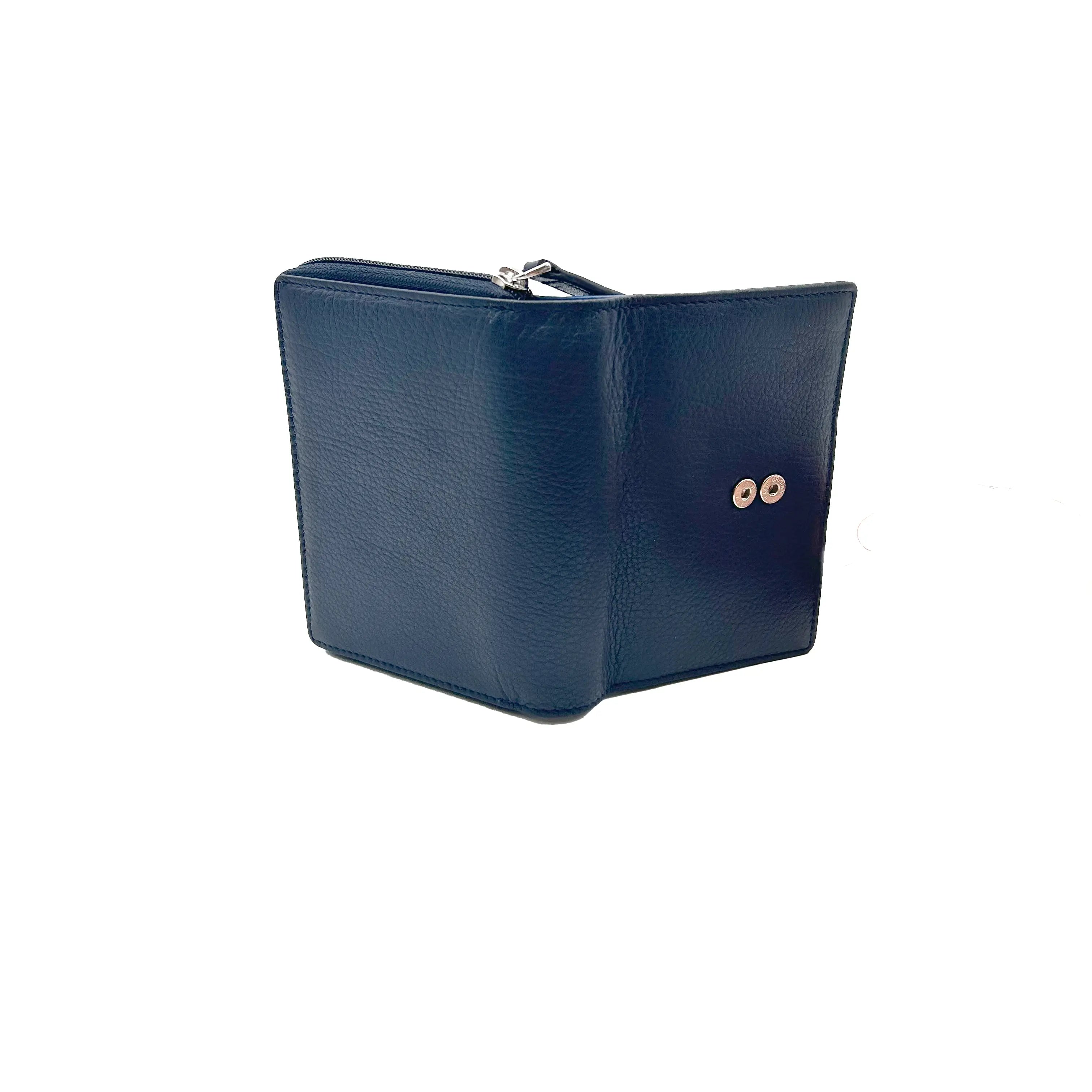 Sandro Barbera 8840 portafoglio donna blu royal vera pelle
