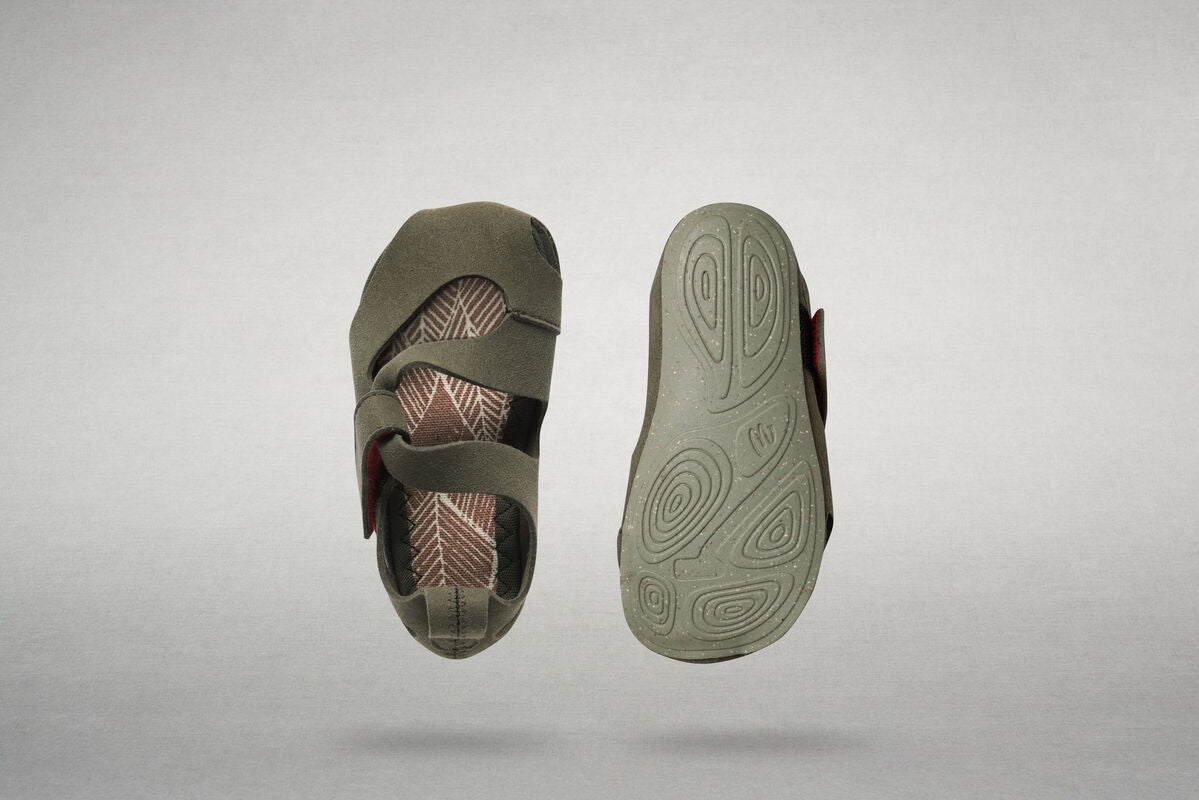 Wildling Shoes Feder Wald sandalo bimbo verde leggero