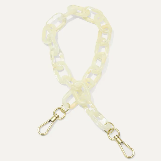 Rothy's The Shoulder Strap tracolla catena bianca 45 cm resina