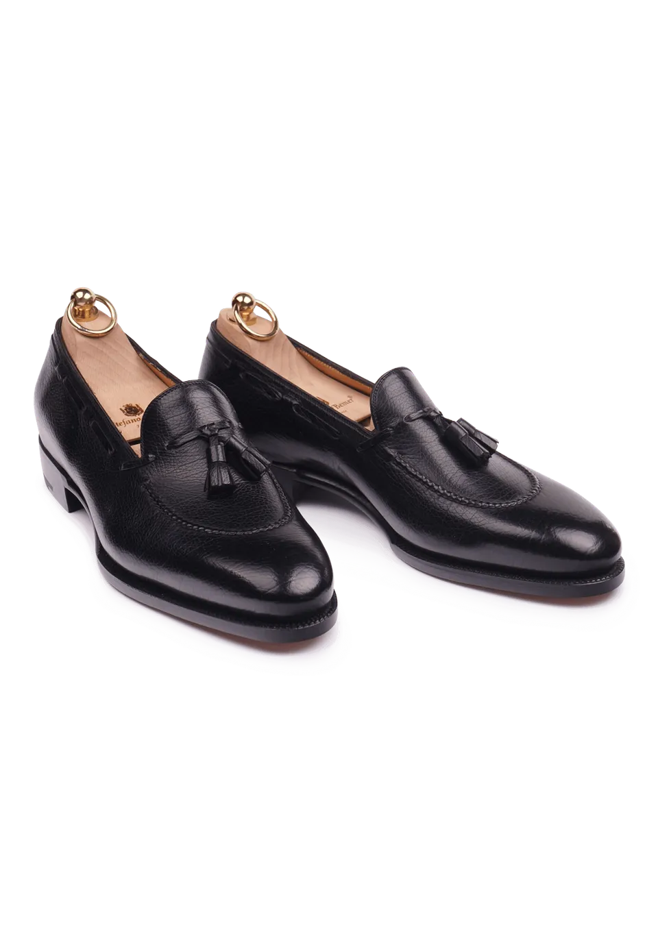Stefano Bemer Loafers C1327 mocassini neri nappine pelle