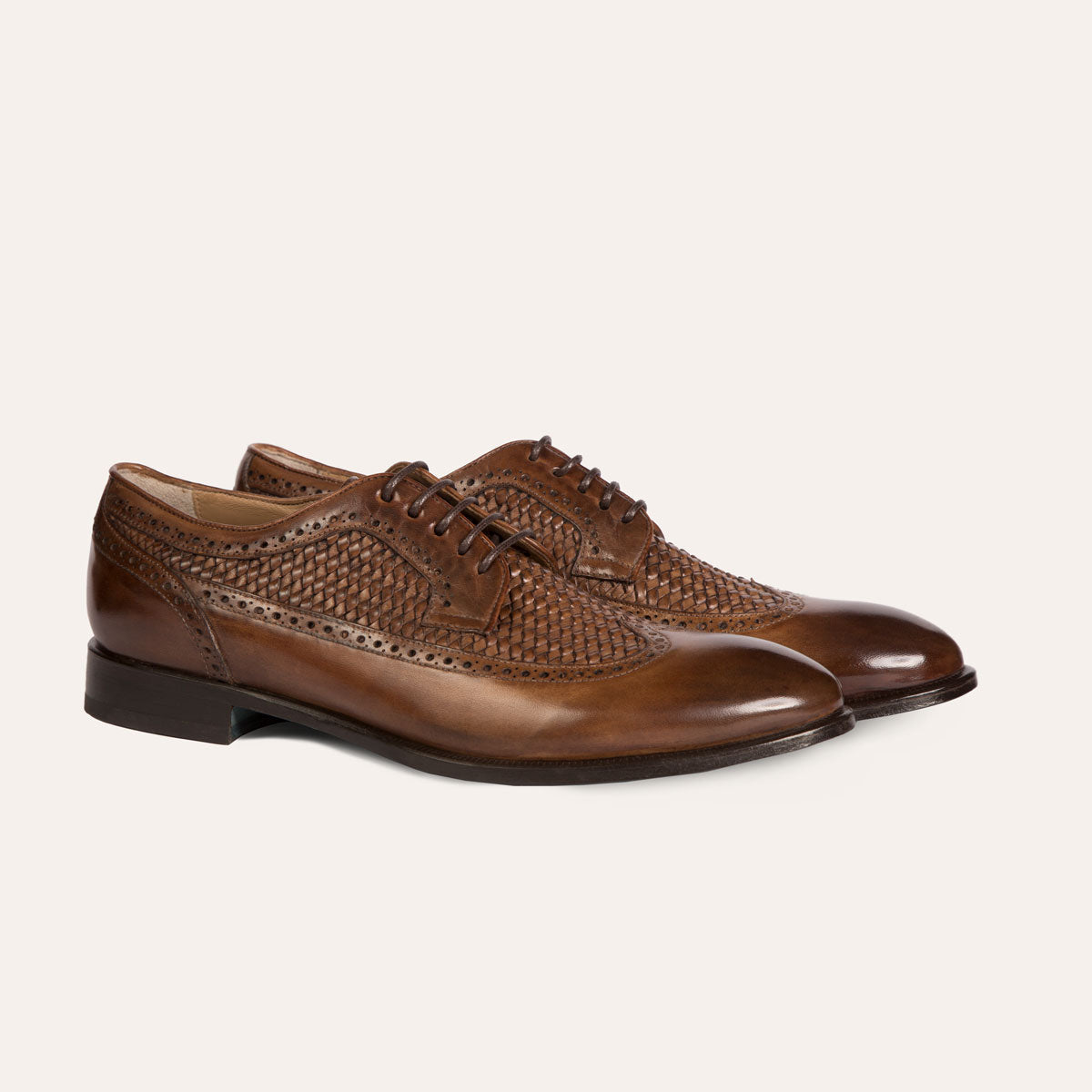 Dellovo Atlante derby brogue vitello legno