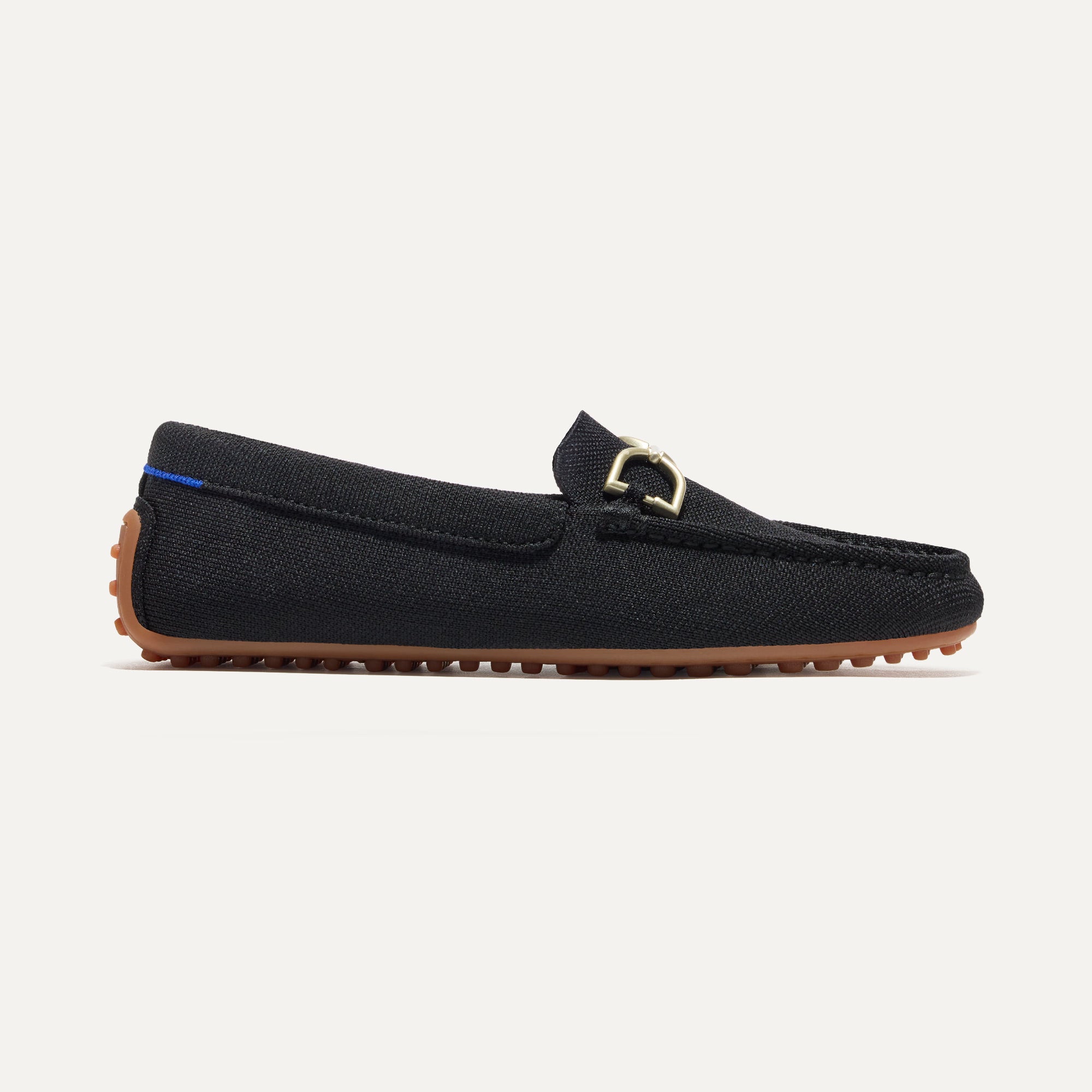 Rothy's The Double Bit Driver mocassini donna Black morsetto oro