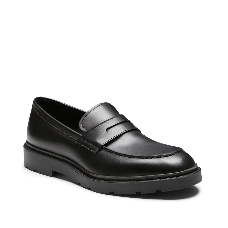 F.lli Rossetti 47208 Mocassino Pelle Nero Classico Uomo