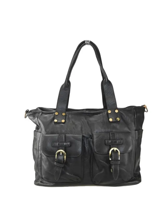 Sandro Barbera BAUT58864 borsa spalla pelle nera