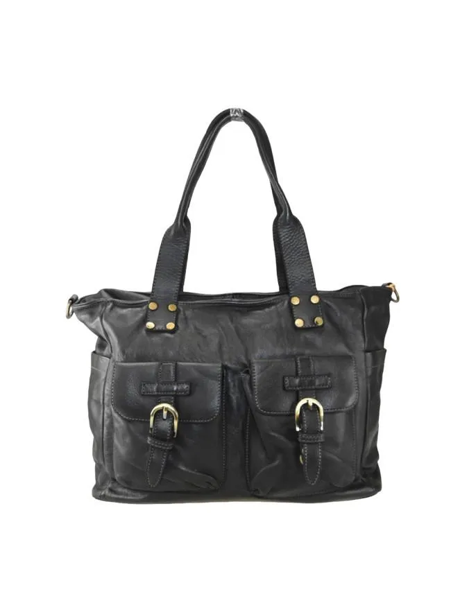 Sandro Barbera BAUT58864 borsa spalla pelle nera