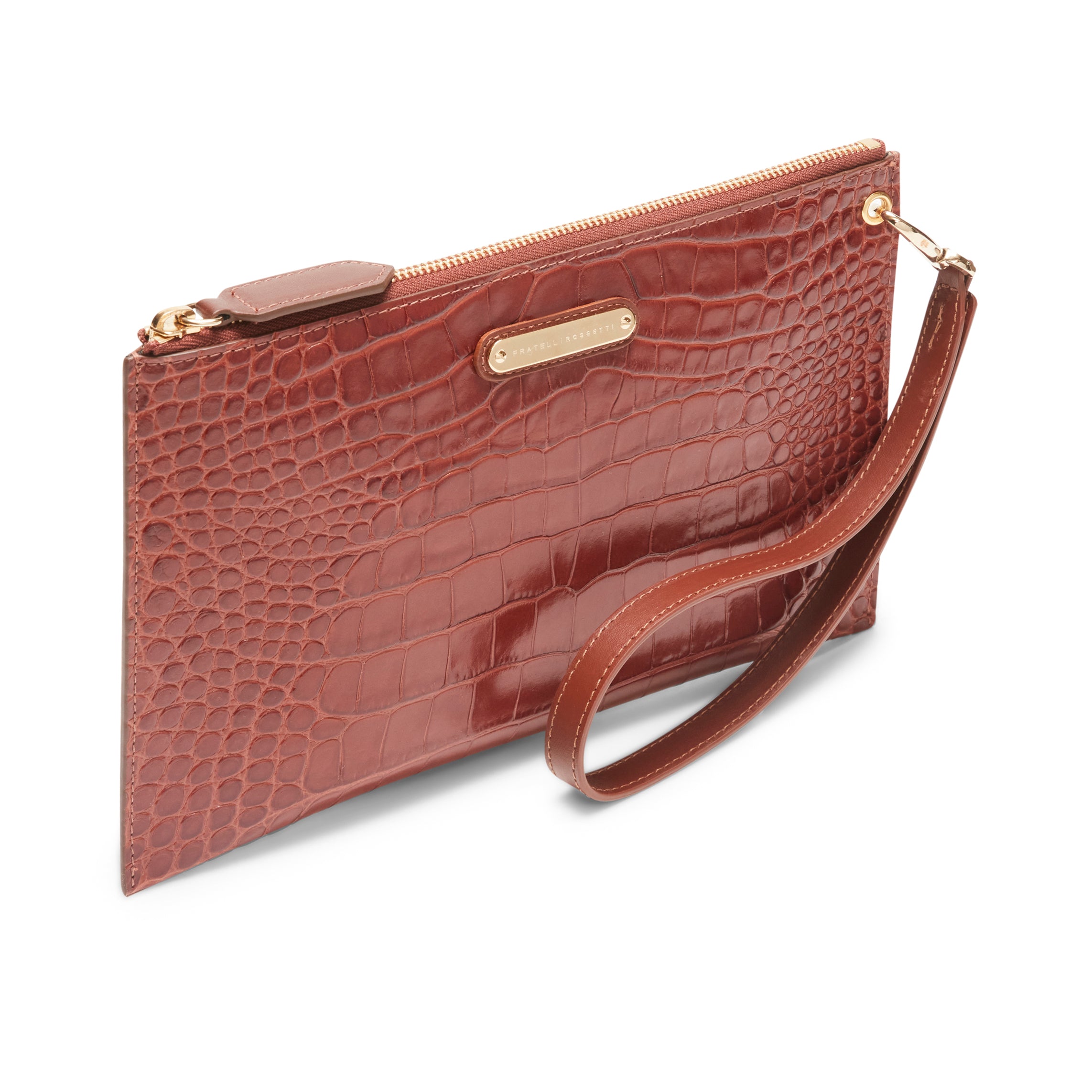 F.lli Rossetti Bustina 87817 clutch donna cognac pelle
