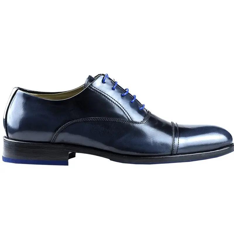 Sandro Barbera 1064 francesina uomo blu pelle