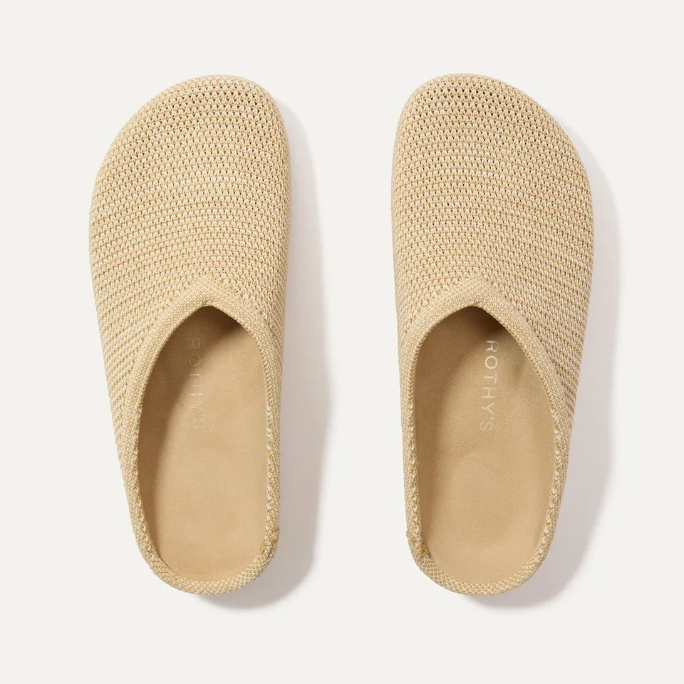 Rothy's The Casual Clog zoccoli donna Pelican rafia beige