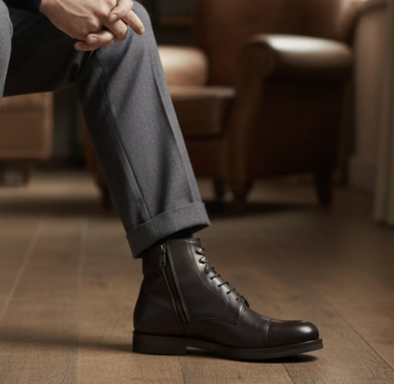 Sandro Barbera 35211 Stivaletto Uomo Cioccolato Vibram