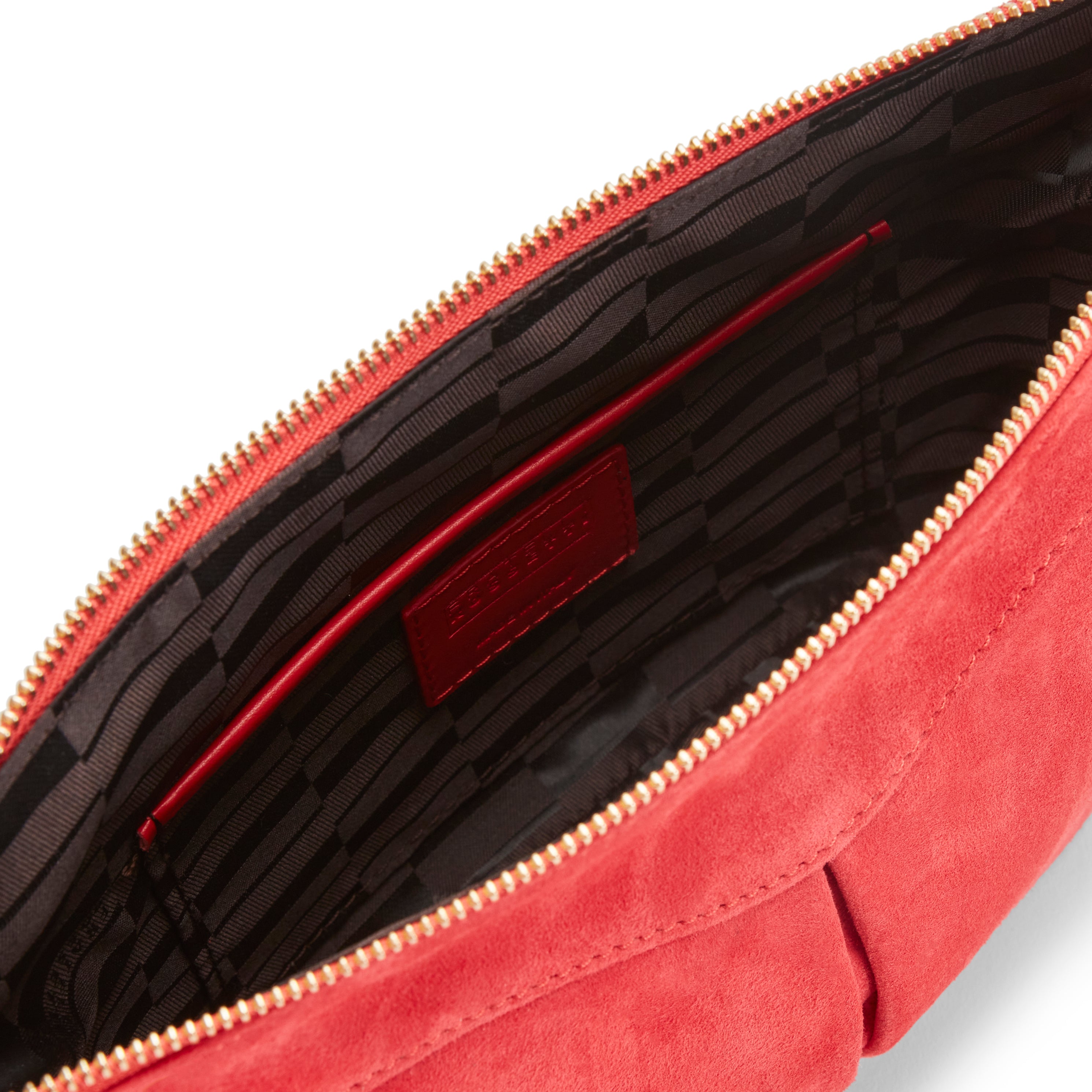 F.lli Rossetti Claire 84852 Pochette Suede Rosso Zip