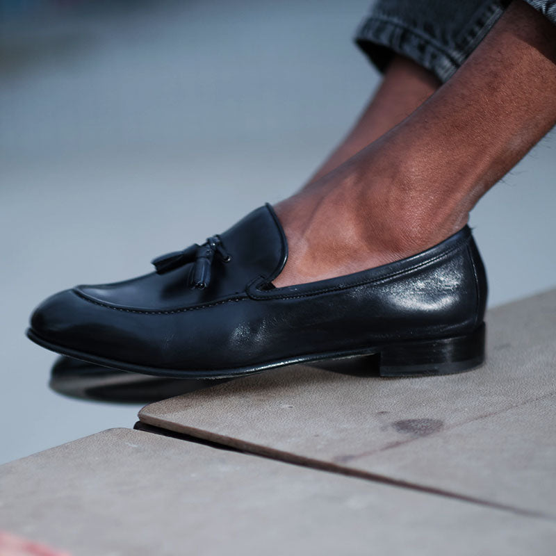 Dellovo Mocassini Tartaglia loafer nappine siena pelle