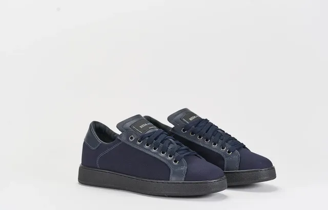 Sandro Barbera Wooly Jumper sneaker uomo blu lana merino