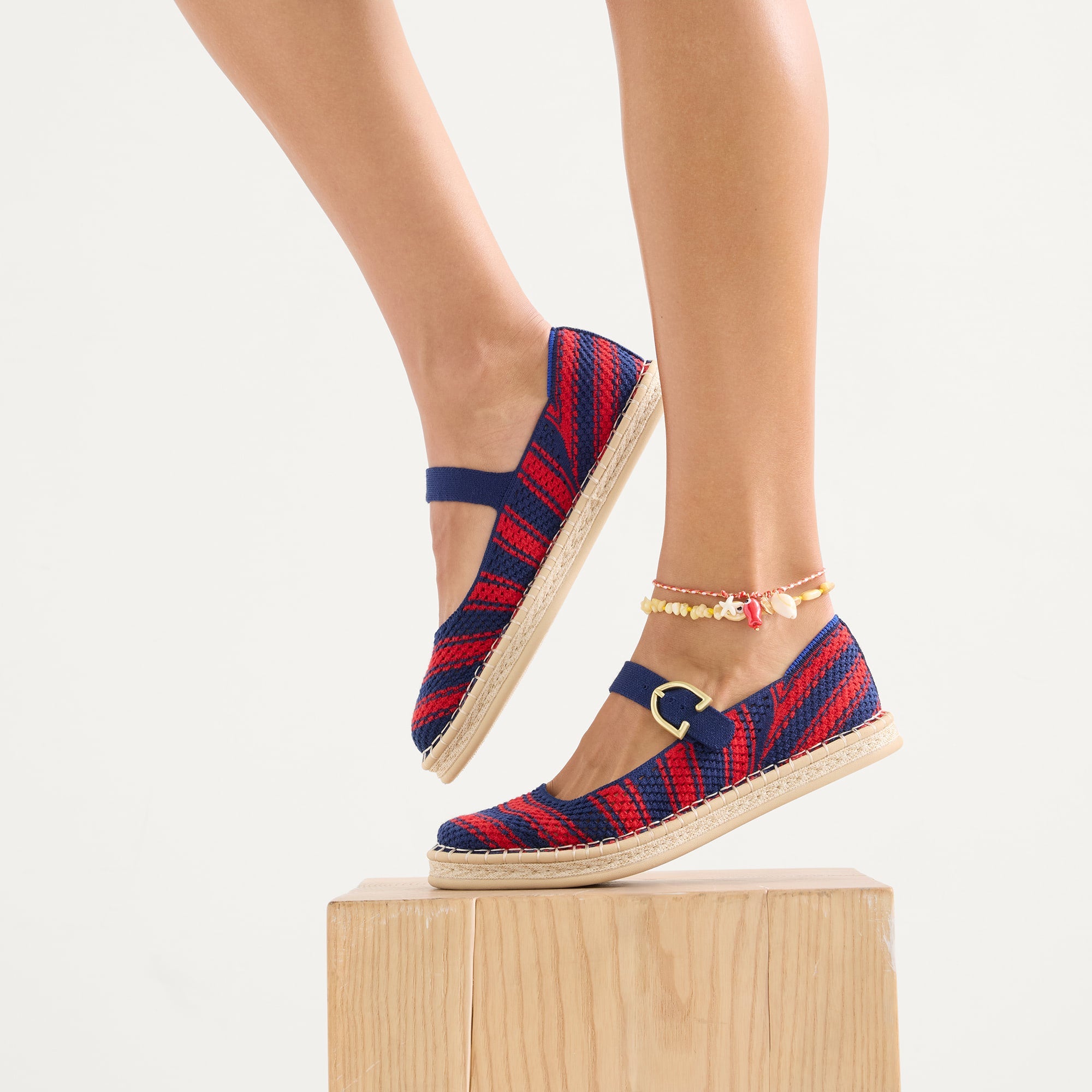 Rothy's The Espadrille Mary Jane ballerine Cherry Tide canapa