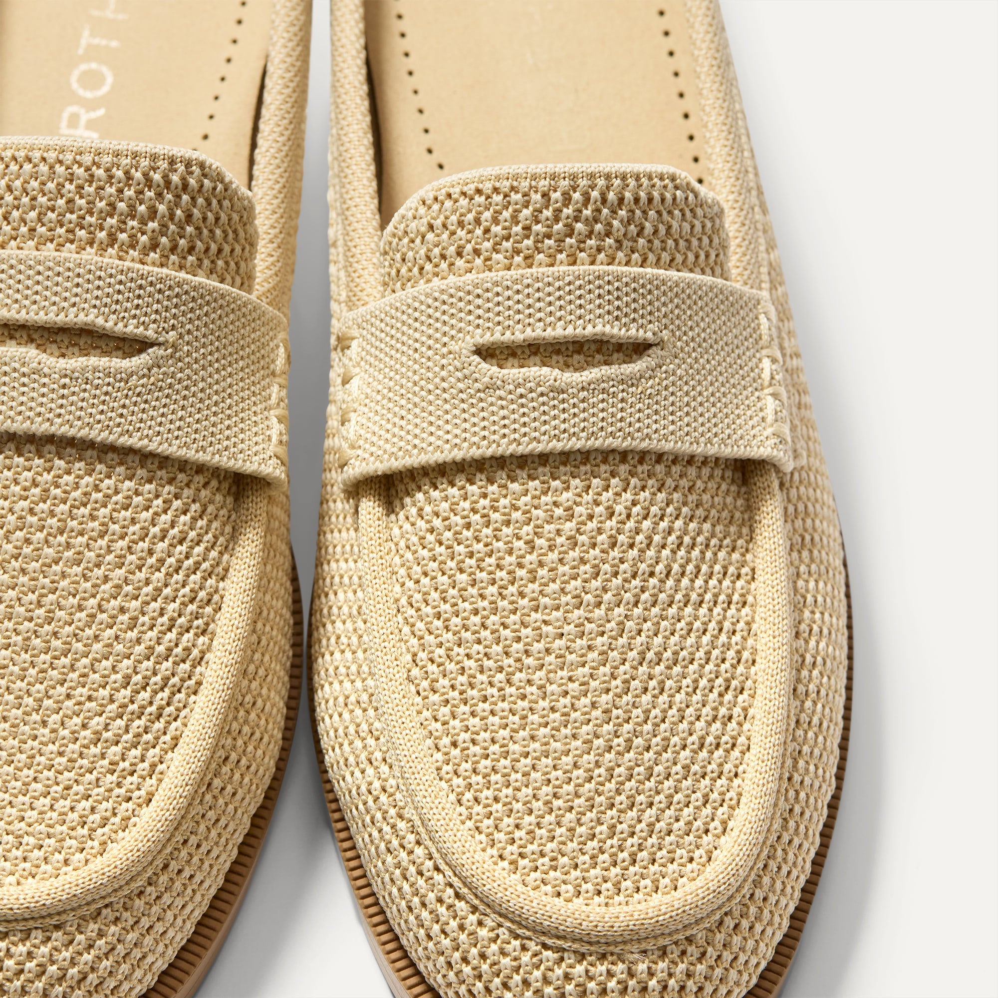 Rothy's The Penny Loafer Mule mocassini Sandstone Rafia