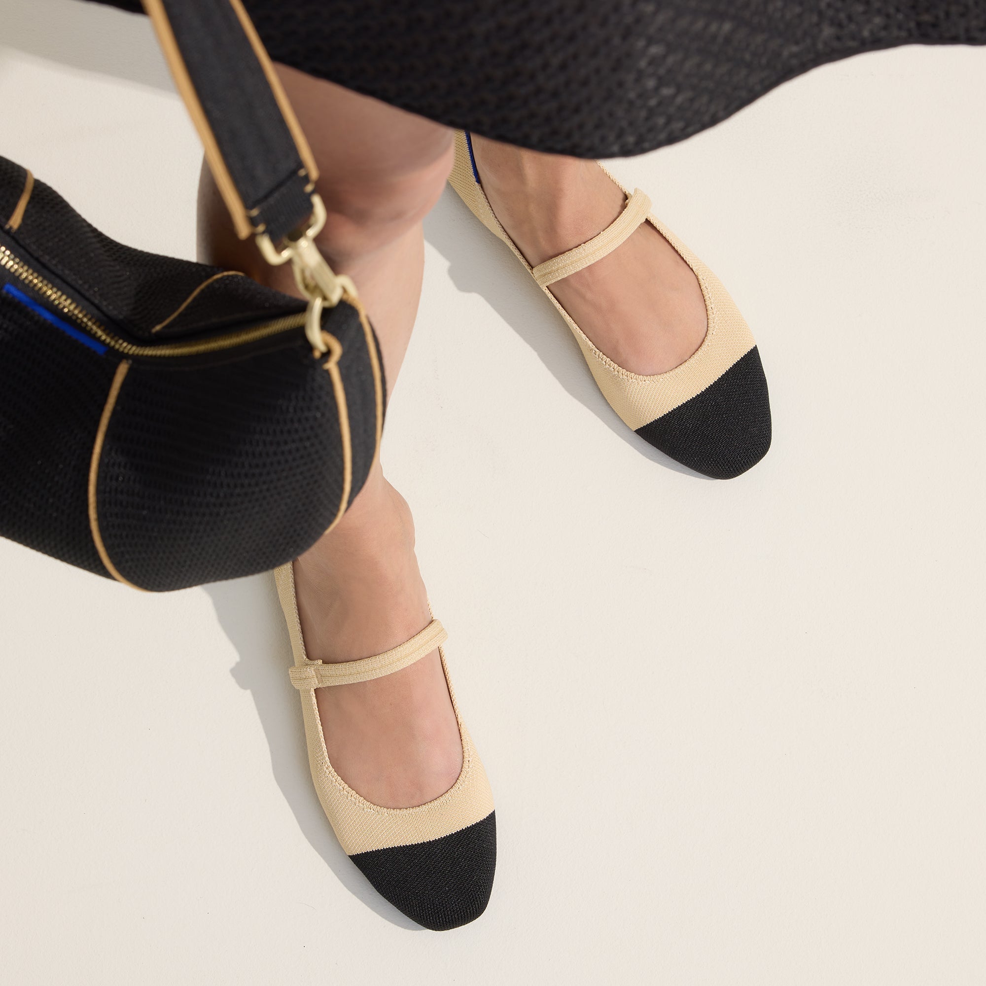 Rothy's The Square Mary Jane ballerine donna Cream Captoe avorio