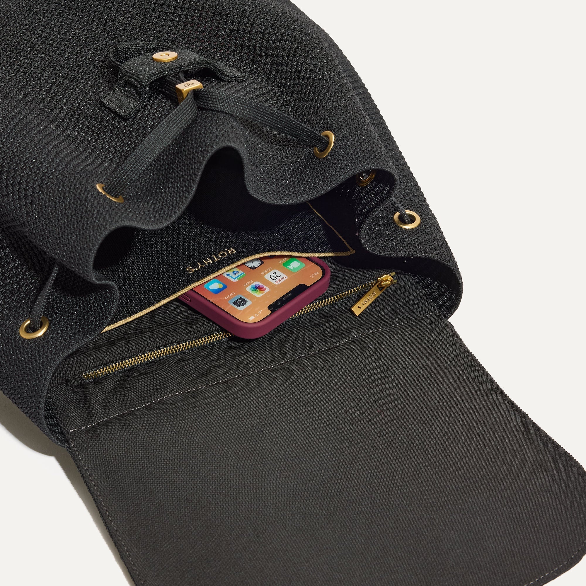 Rothy's The Cinch Backpack zaino Black traforato