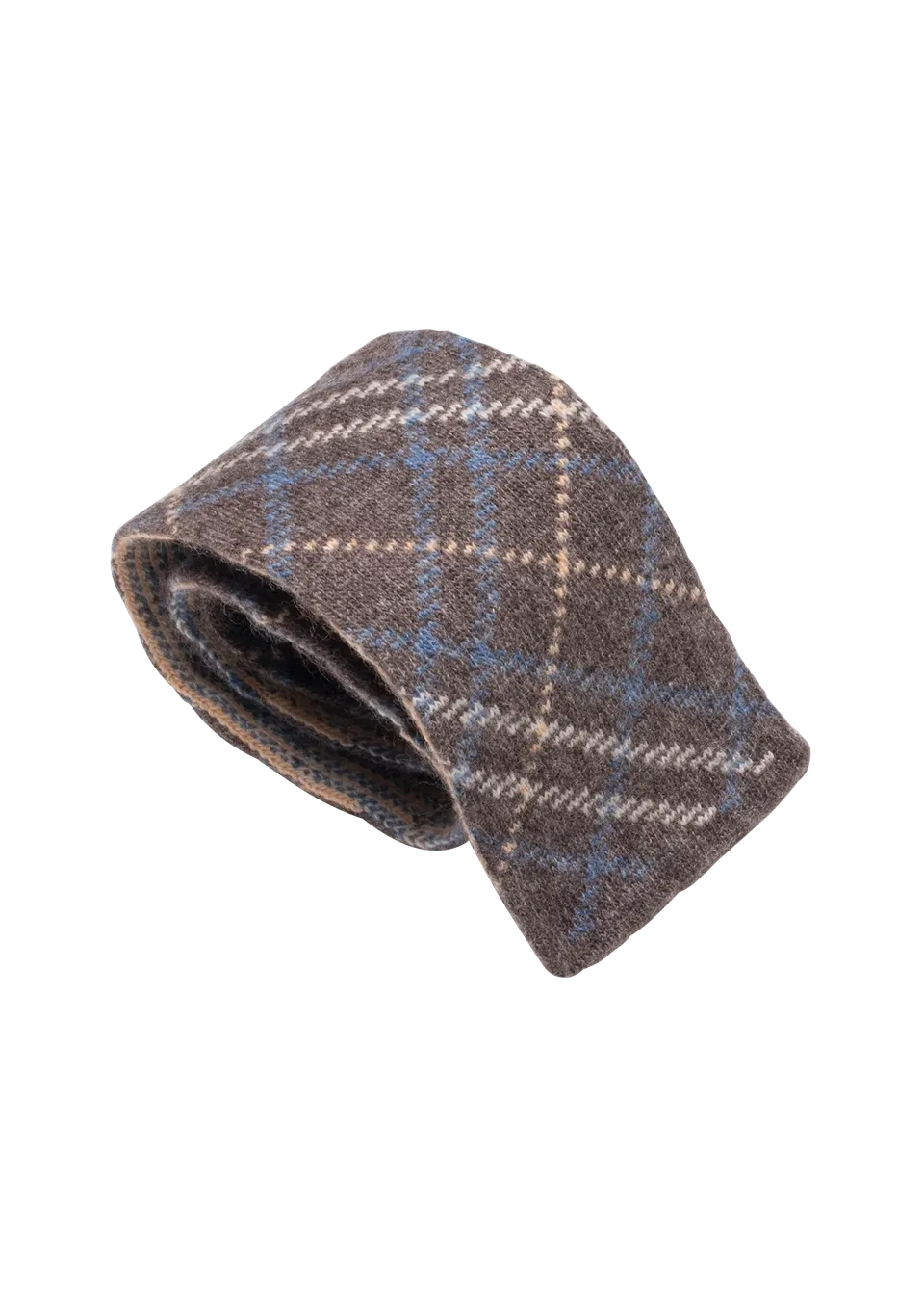 Stefano Bemer Ties Pattern 6 cravatta lana grigio azzurro