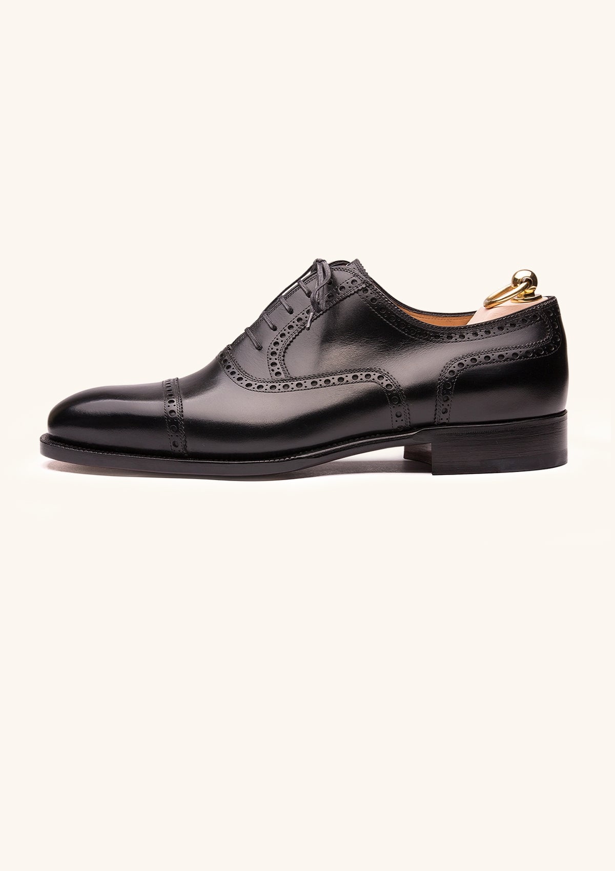 Stefano Bemer Oxfords C6461 scarpe nere cap-toe brogue
