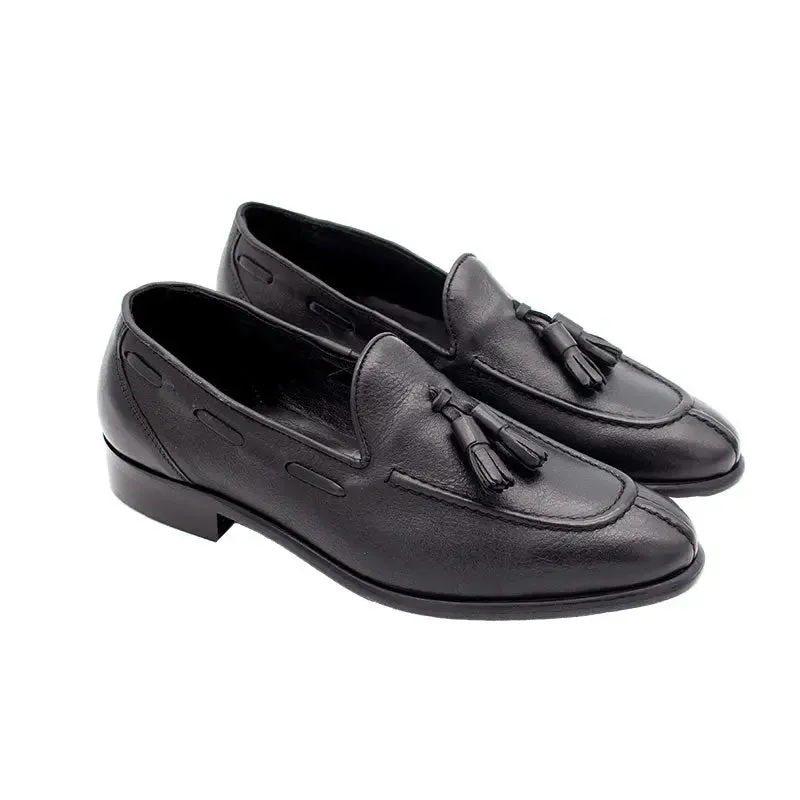 Sandro Barbera 5786 mocassino nappine nero fondo cuoio