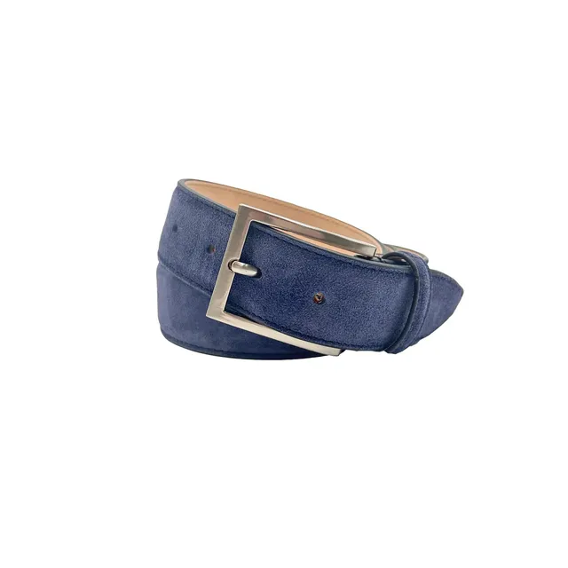 Sandro Barbera Cinture Cintura Camoscio Blu Medio 3,5 cm