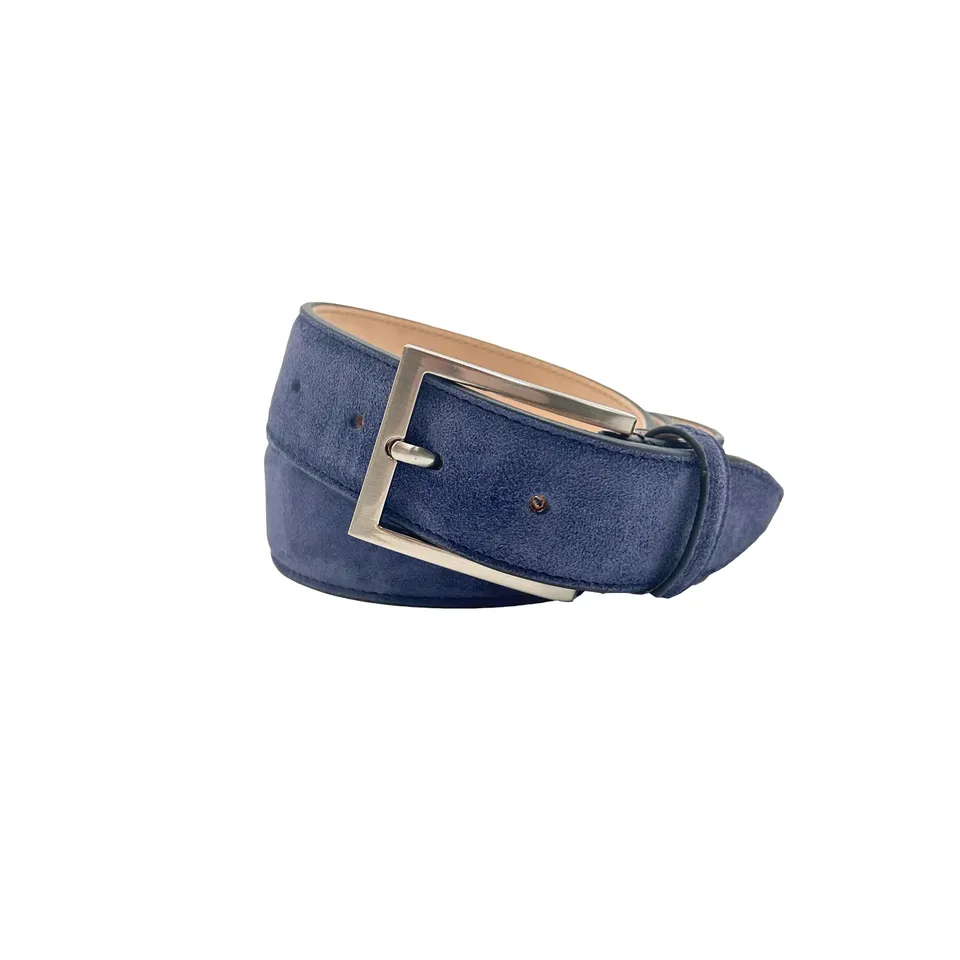 Sandro Barbera Cinture Cintura Camoscio Blu Medio 3,5 cm