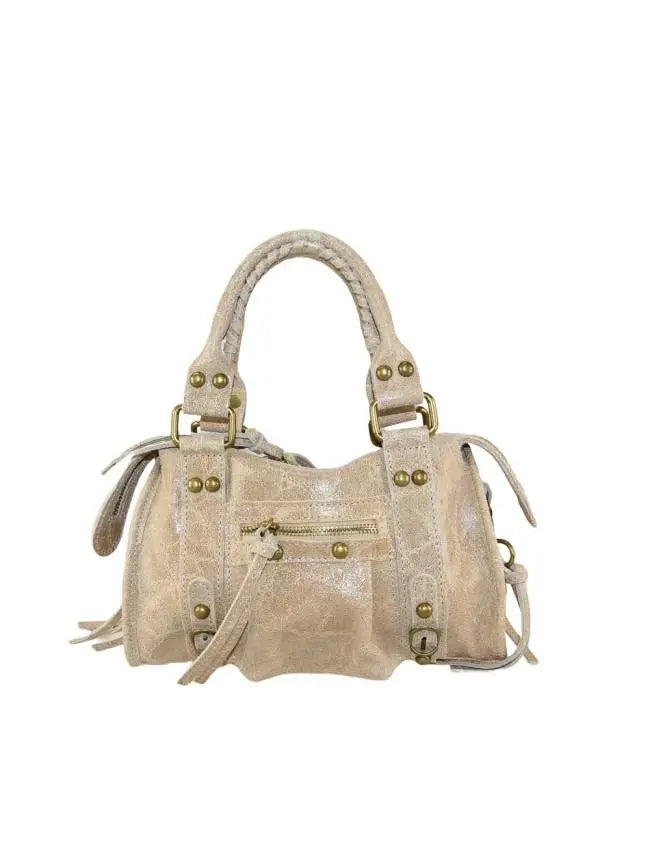 Sandro Barbera BABA29832 Borsa Mano Pelle Beige Vintage