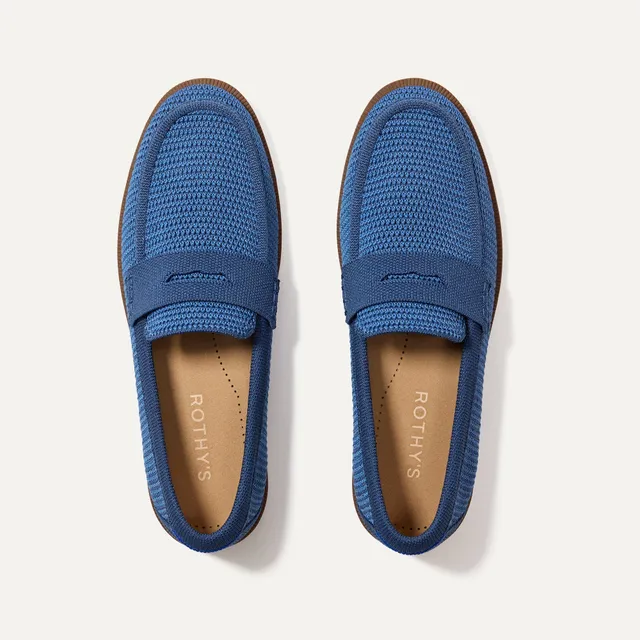 Rothy's The Penny Loafer mocassini donna Blue rafia blu scuro