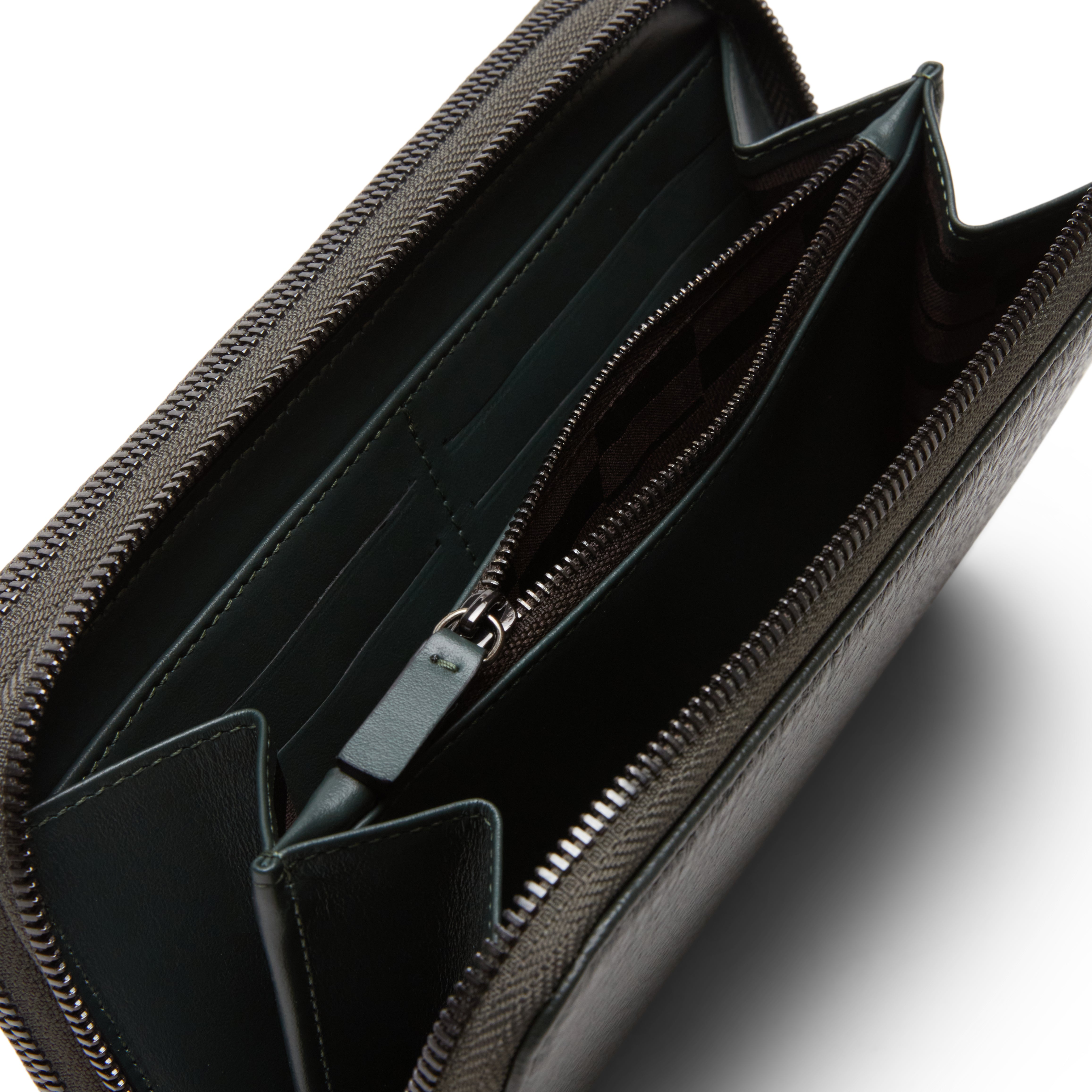 F.lli Rossetti Organizer Uomo Pelle Verde Foresta Zip