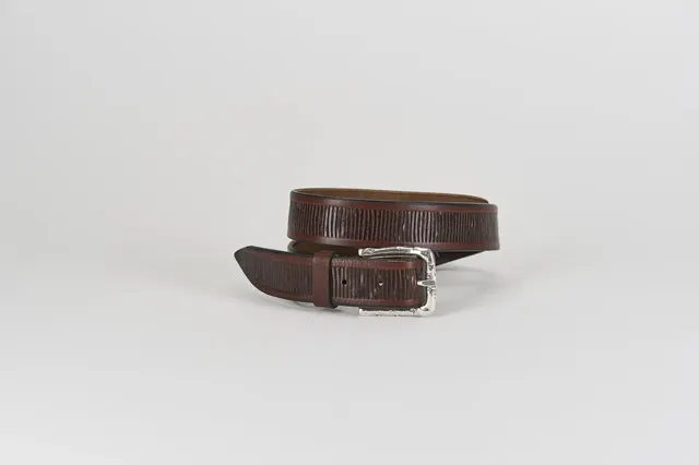 Sandro Barbera 009 35 cintura cuoio cognac stone washed