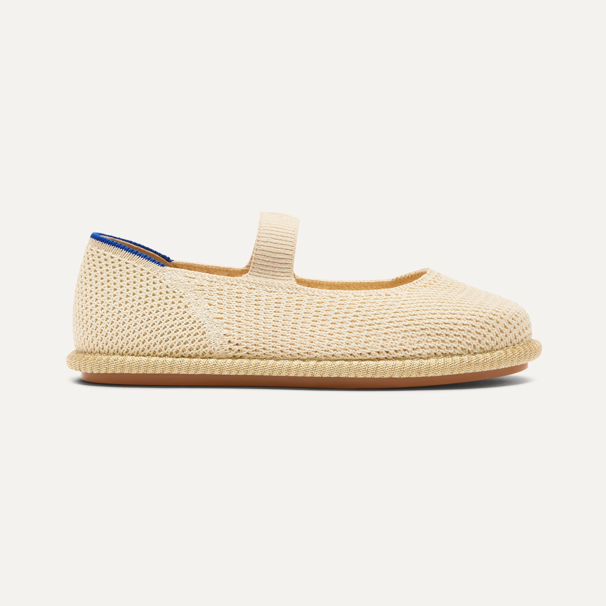 Rothy's Mini Mary Jane ballerine Opal Raffia-Knit avorio