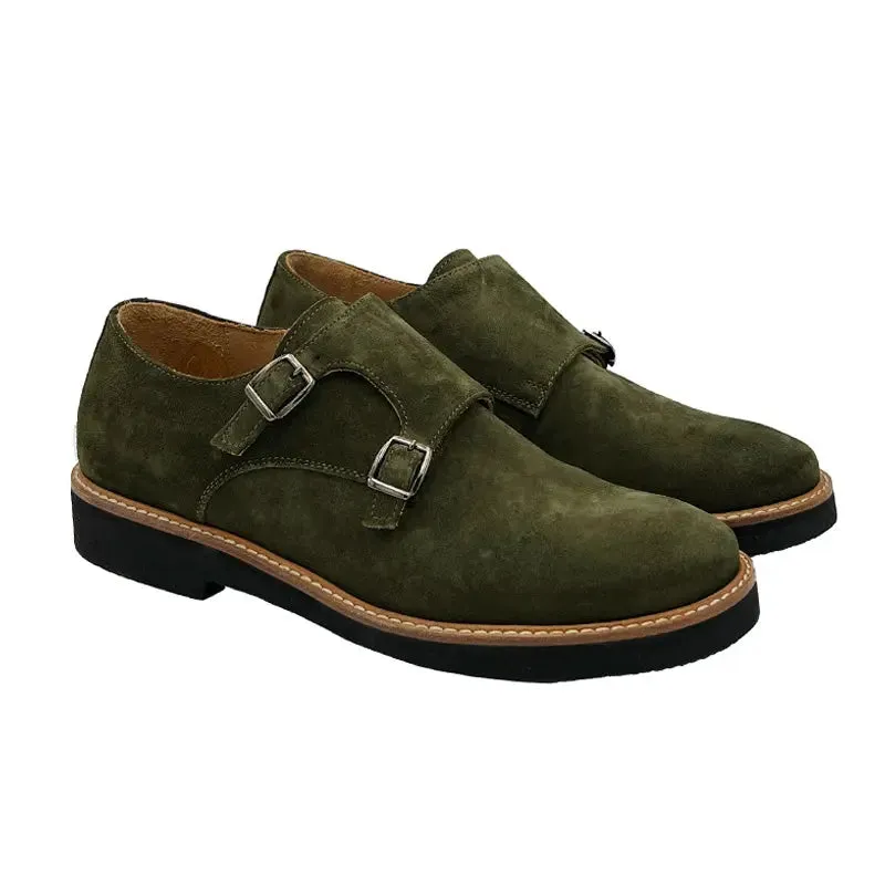 Sandro Barbera Stringate 1528 GoRain double monk verde
