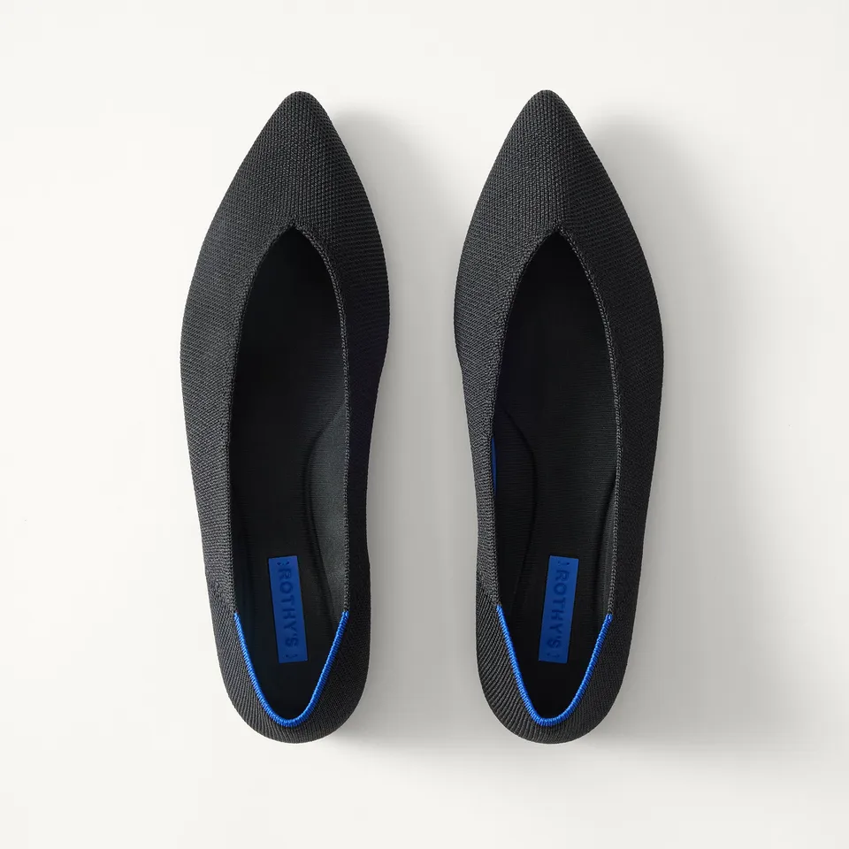 Rothy's The Point III ballerine nere Black punta a spillo