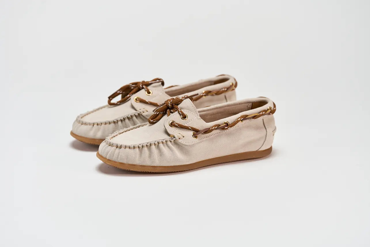 Sandro Barbera Indianina Stringate Donna Latte scamosciato