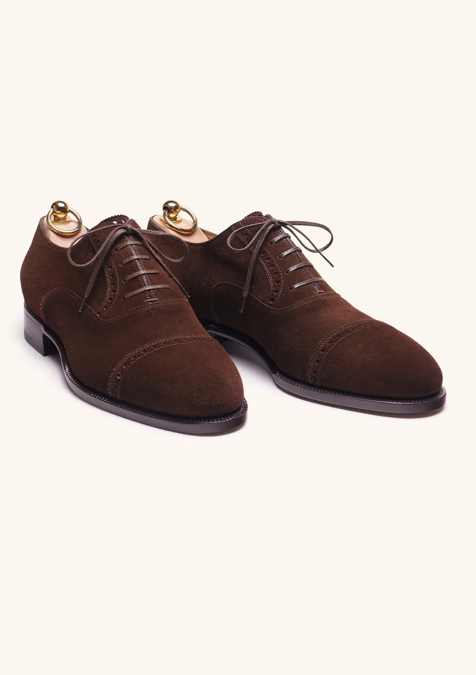 Stefano Bemer Oxfords C6370 scarpe camoscio marrone 42