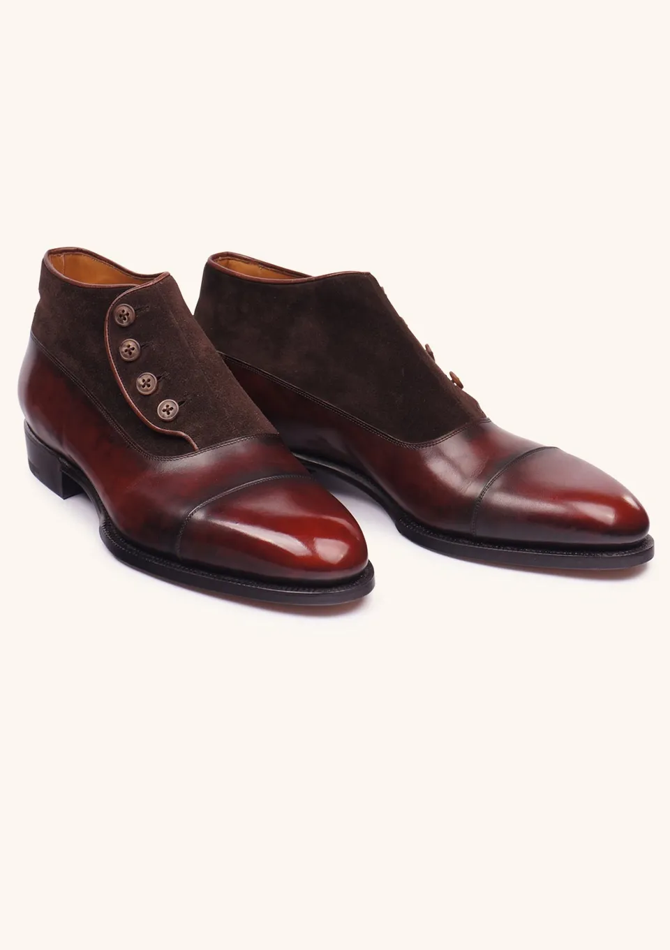 Stefano Bemer Boots C7860 Stivali bottoni pelle marroni