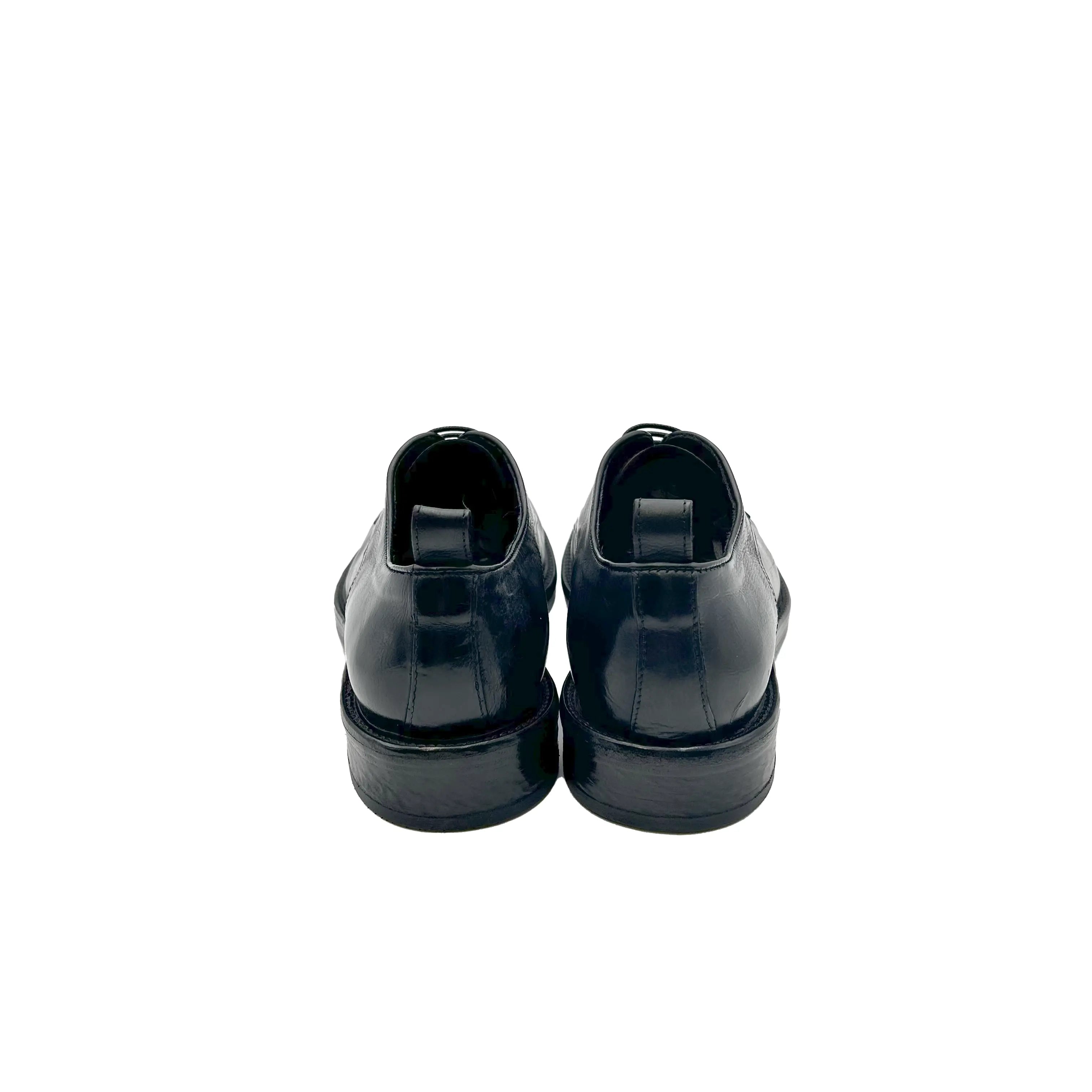 Sandro Barbera Stone Wax 34228 derby uomo nero pelle suola cuoio