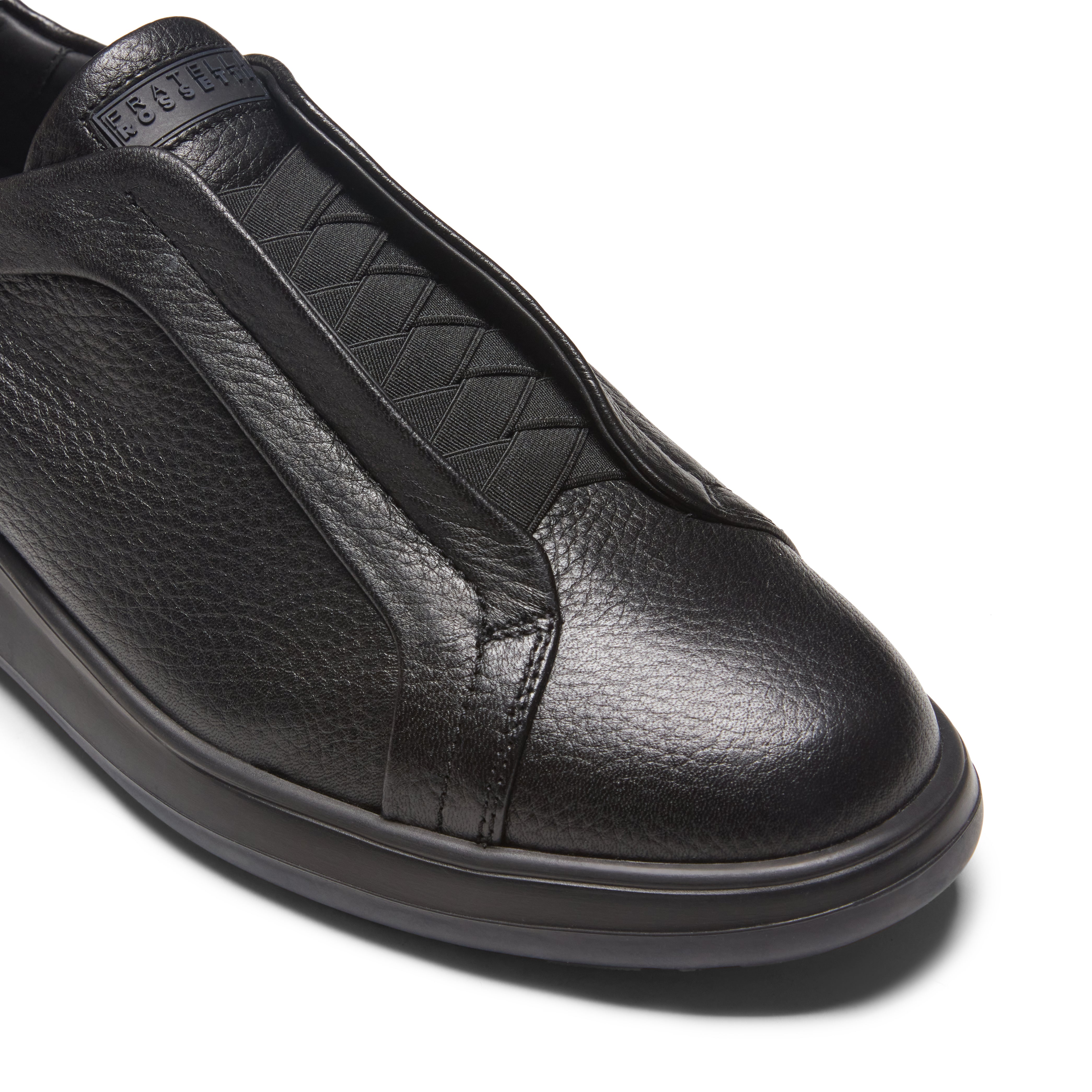 F.lli Rossetti 46839 Sneaker Pelle Nera Elastici Uomo