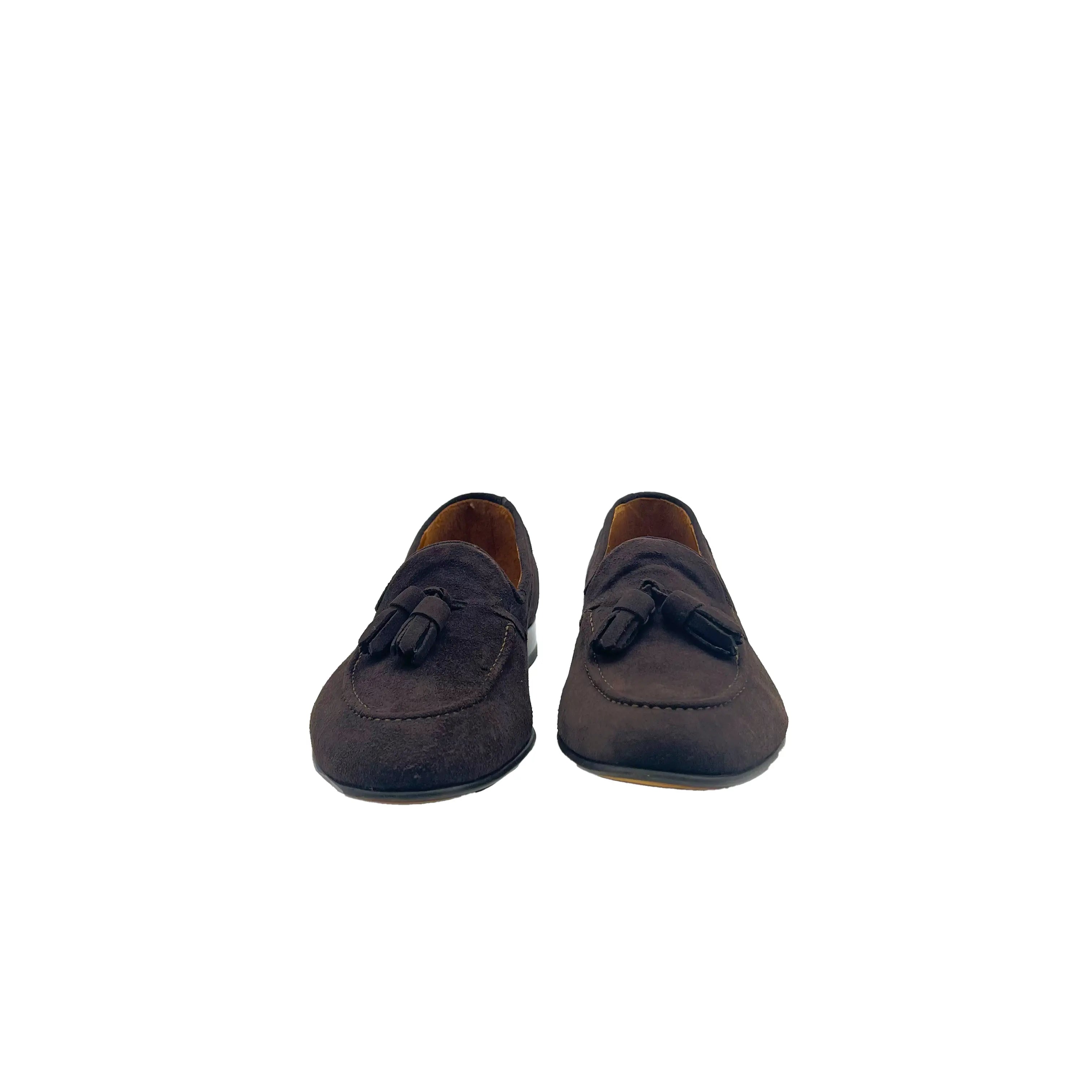 Sandro Barbera Mocassini 45218 tassel loafer uomo moka camoscio
