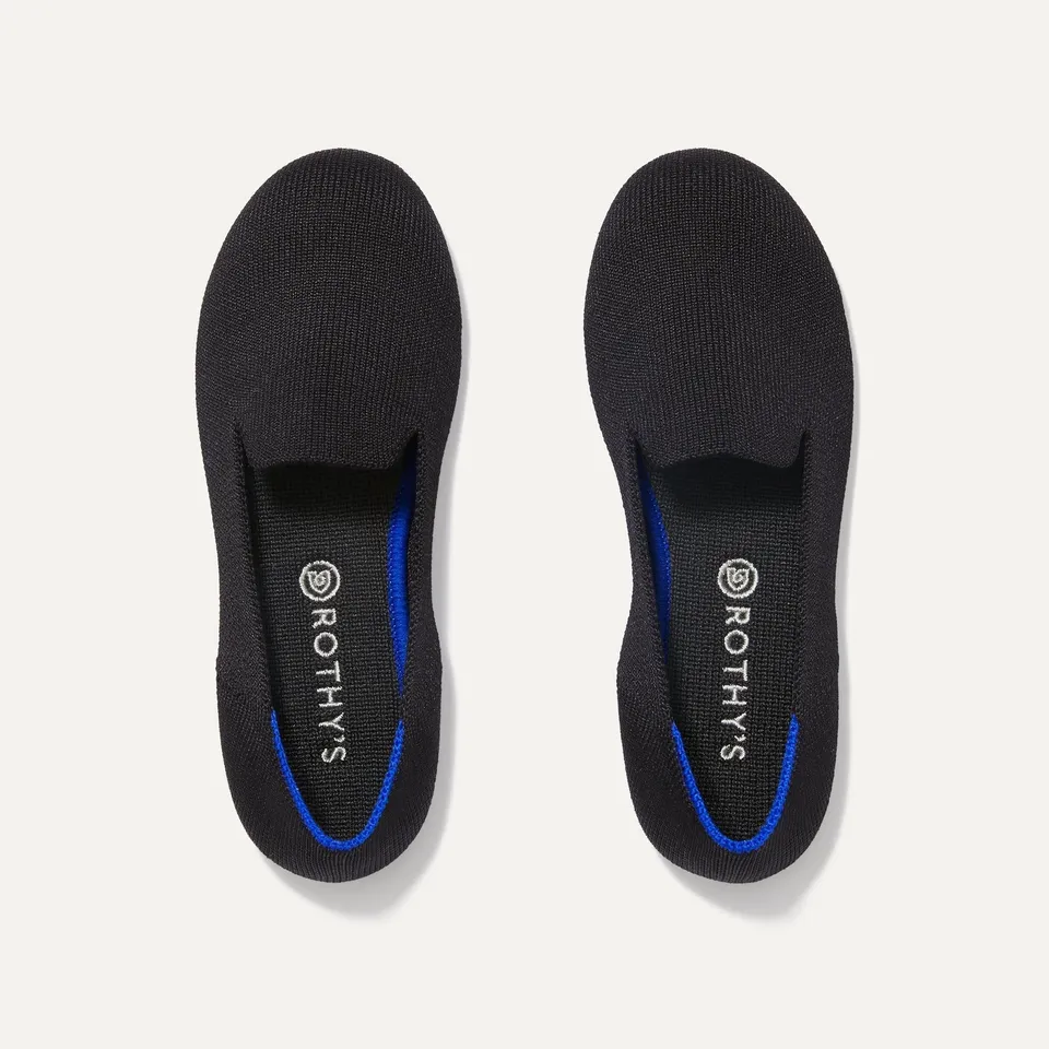 Rothy's The Kids Loafer mocassini bimbo Black Solid in knit