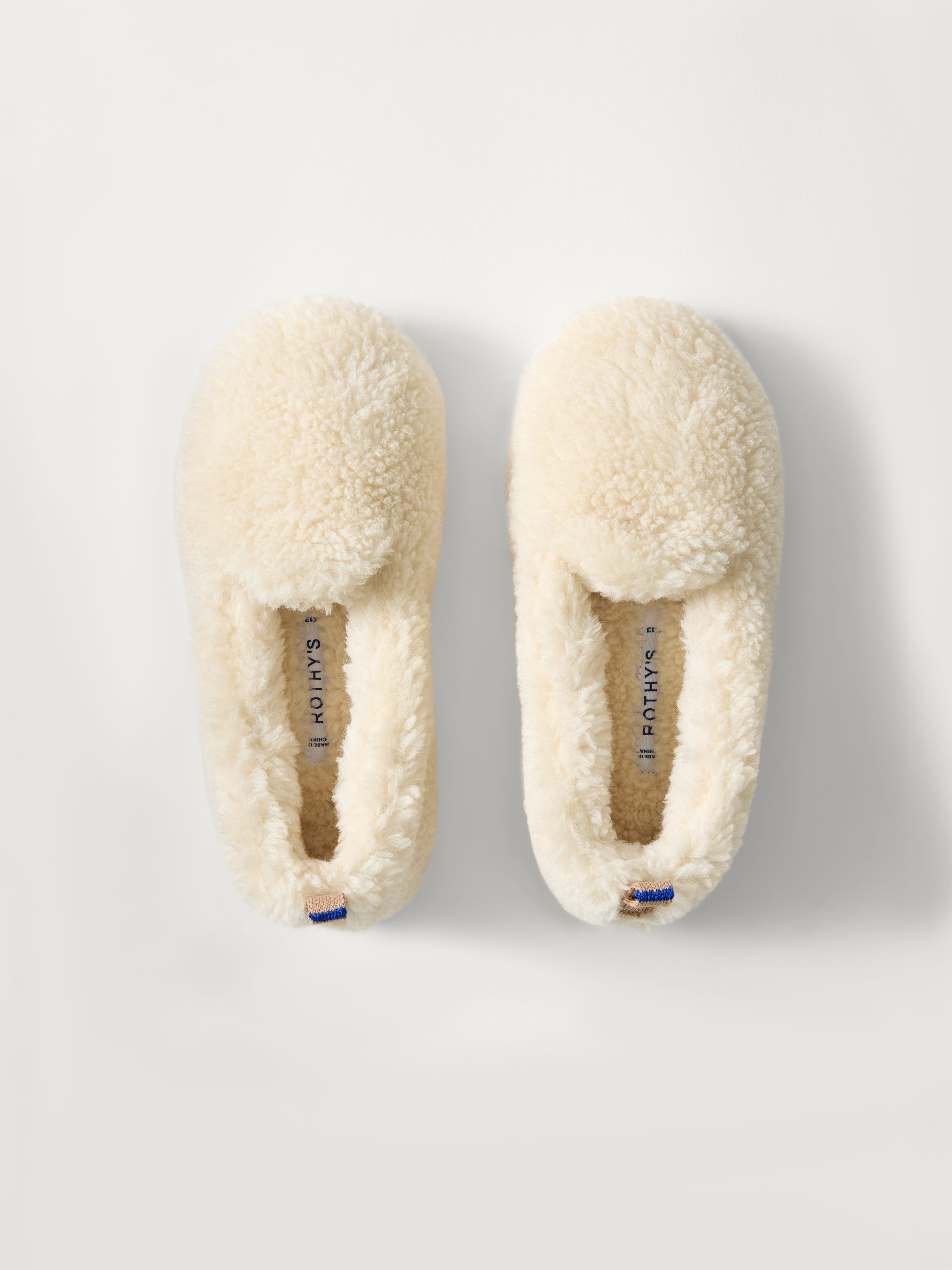Rothy's Teddy Kids Slipper pantofole Oat Milk pelo vegano bimbo